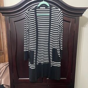Workshop Republic Clothing Monochrome Striped Cardigan